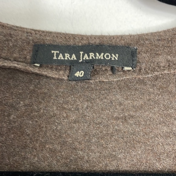 Tara Jarmon soft jersey stretchy brown long sleeve pockets dress - Picture 5 of 7